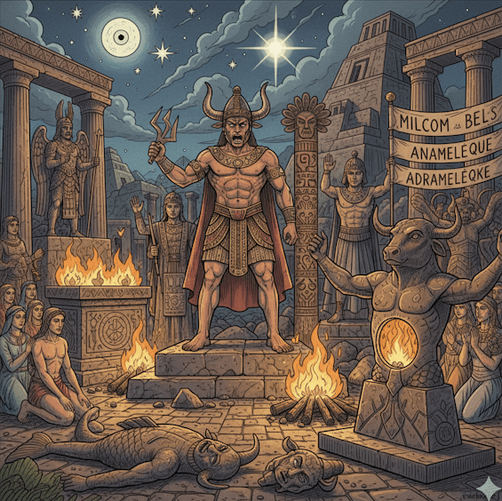 Ilustração representando dos deuses pagãos