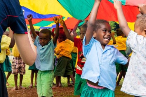 Ação de projeto social em uma escola