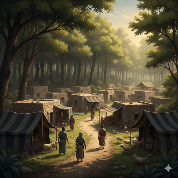 Ilustração da cidade de Zaanim