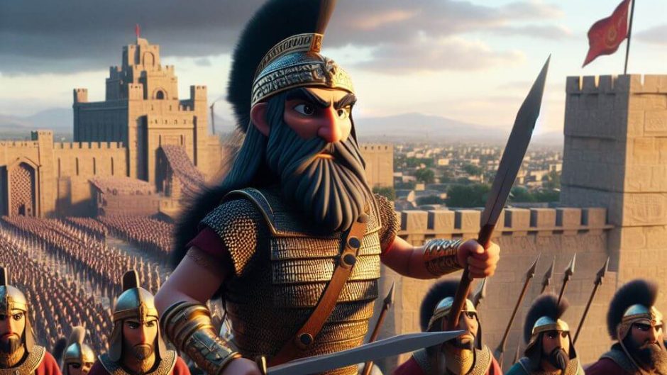 Ilustração de Orebe, chefe do exército midianita