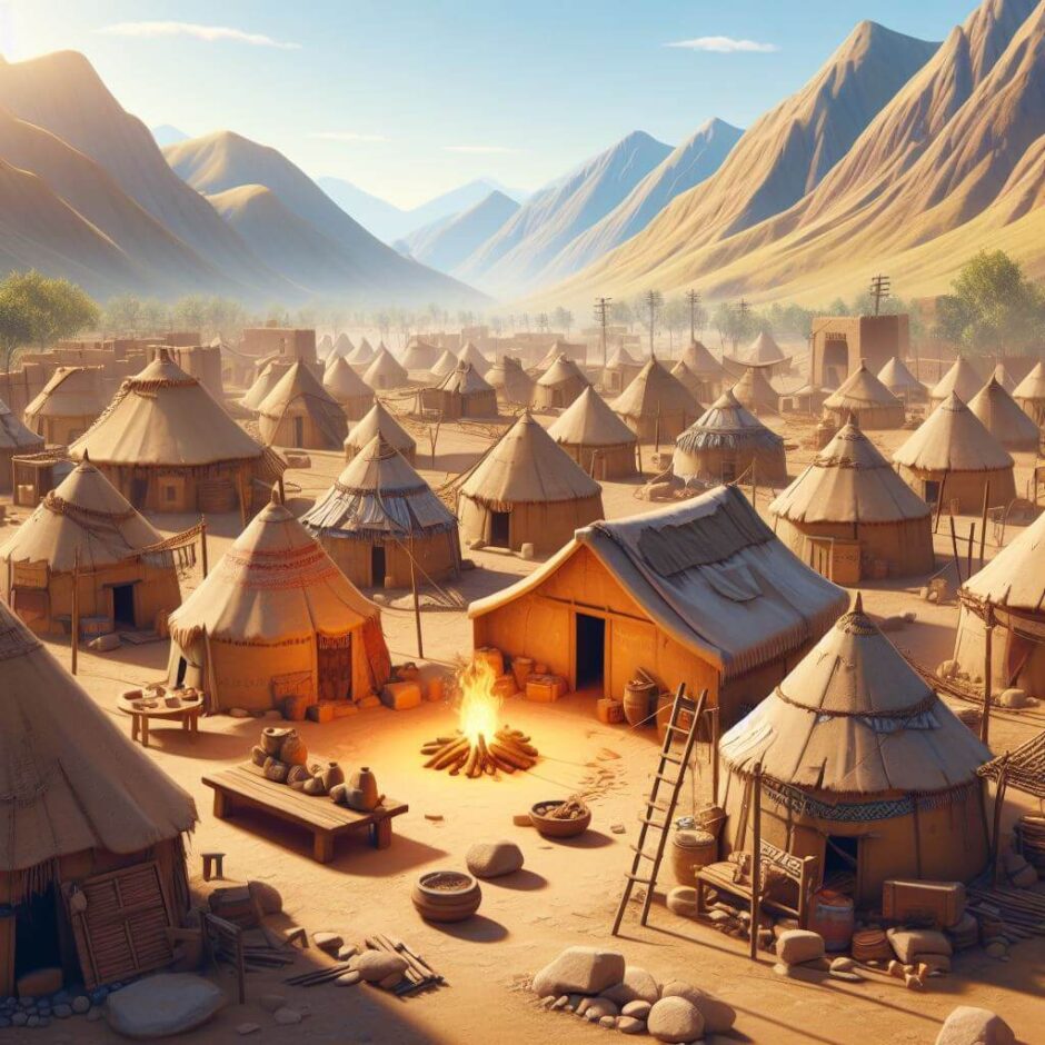 Ilustração da cidade bíblica de Tebes