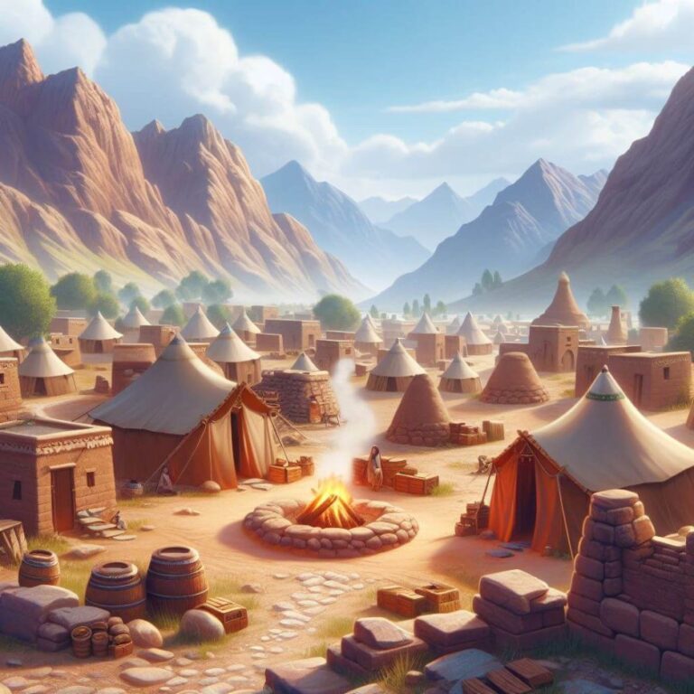 Ilustração da cidade de Ofra da tribo de Manassés