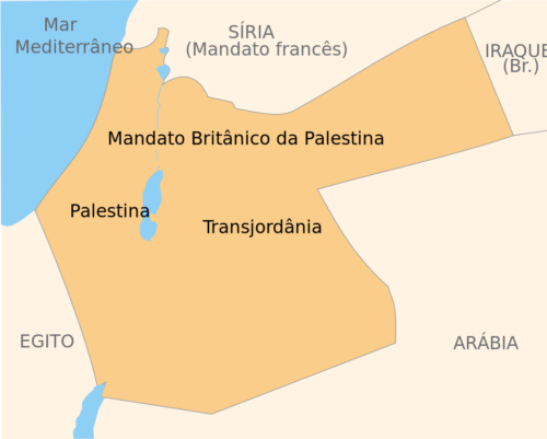 Mapa do Mandato Britânico da Palestina