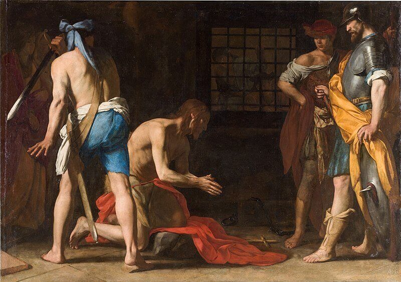 Decapitação de João Batista por Massimo Stanzione, 1635