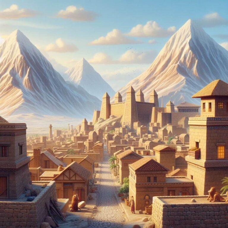 Ilustração da cidade de Siquém