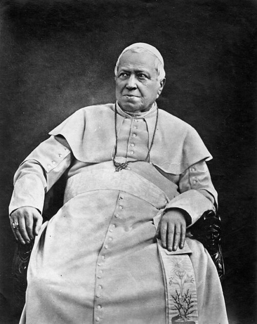 Papa Pio IX fotografado em 1875, que foi contra o Trusteísmo