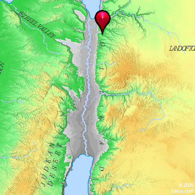 Possível localização da cidade bíblica de Camom, próxima ao rio Jordão