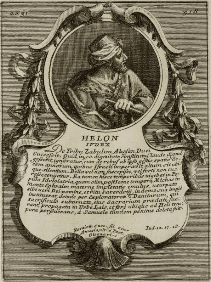 A portrait of Elom a Judge of Israel from Bartolomeo Gai's Epitome historico-chronologica