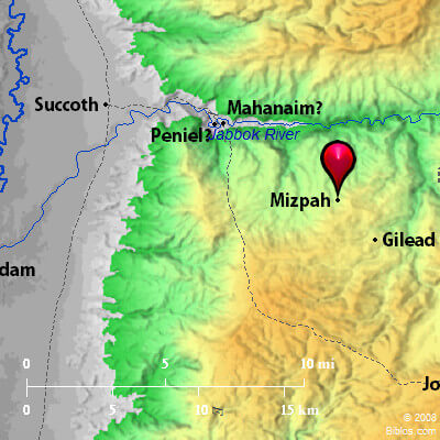 Mapa de Mispá de Gileade