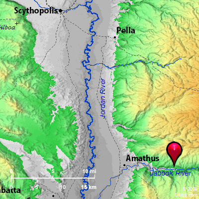 Mapa do rio Jaboque, com marcação do rio Jordão a esquerda