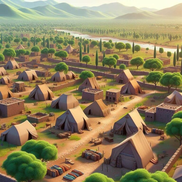 Ilustração da cidade bíblica de Aijalom de Zebulom