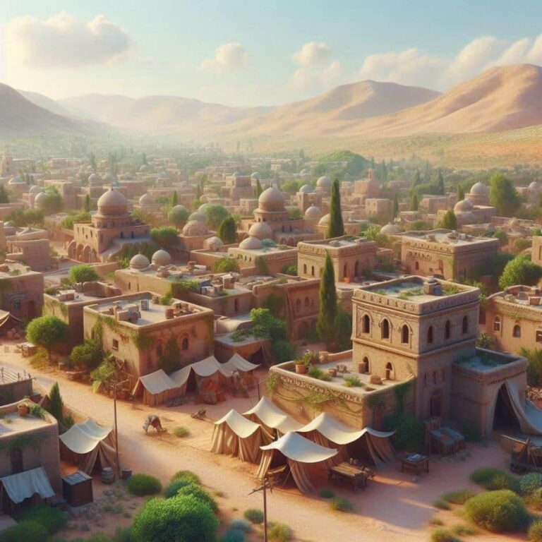 Ilustração de Abel-Queramim, antiga cidade israelita