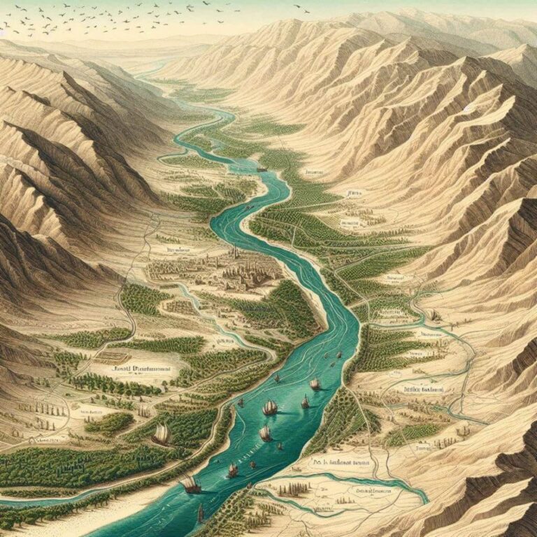 Ilustração do rio Jarmuque