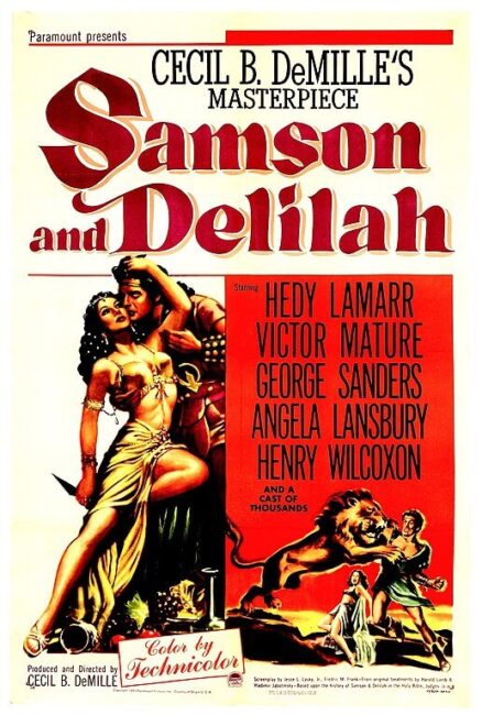 Capa do filme Samson and Delilah produzido em 1949