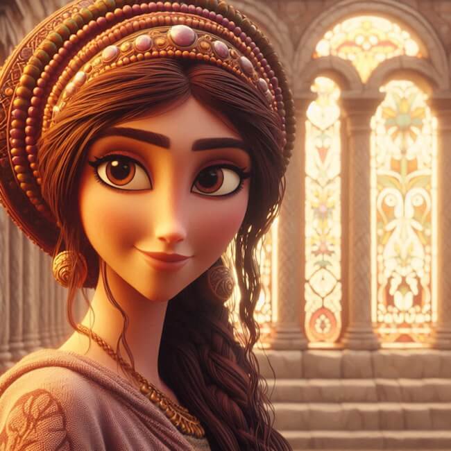 Ilustração de Dalila, a mulher que traiu Sansão