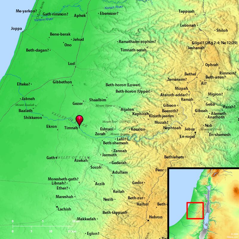 Mapa de Timna