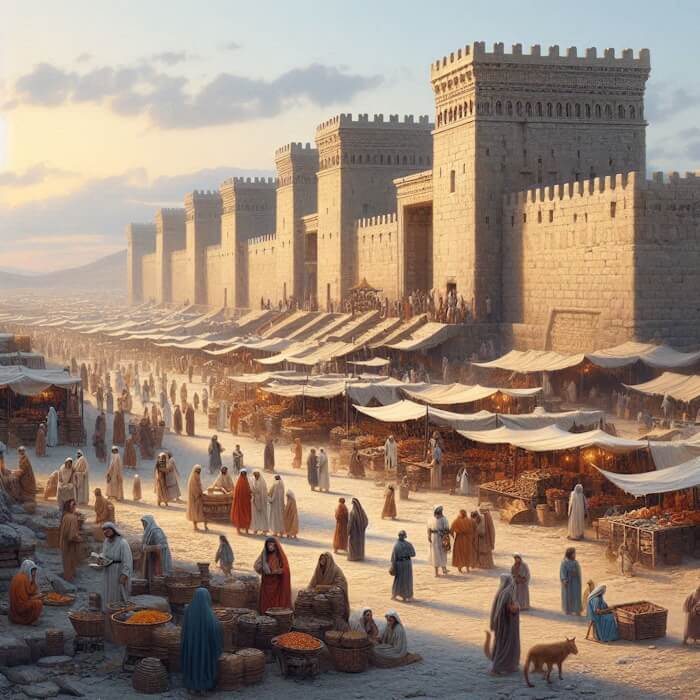 Ilustração da antiga cidade de Asdode