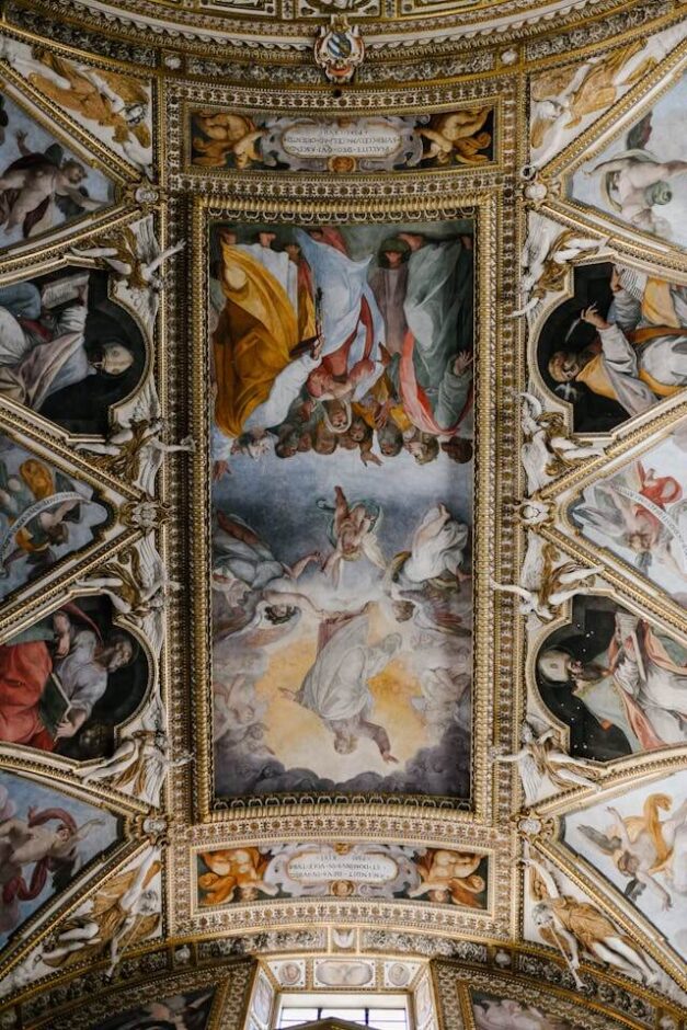 A Fresco No Teto Da Catedral de Roma