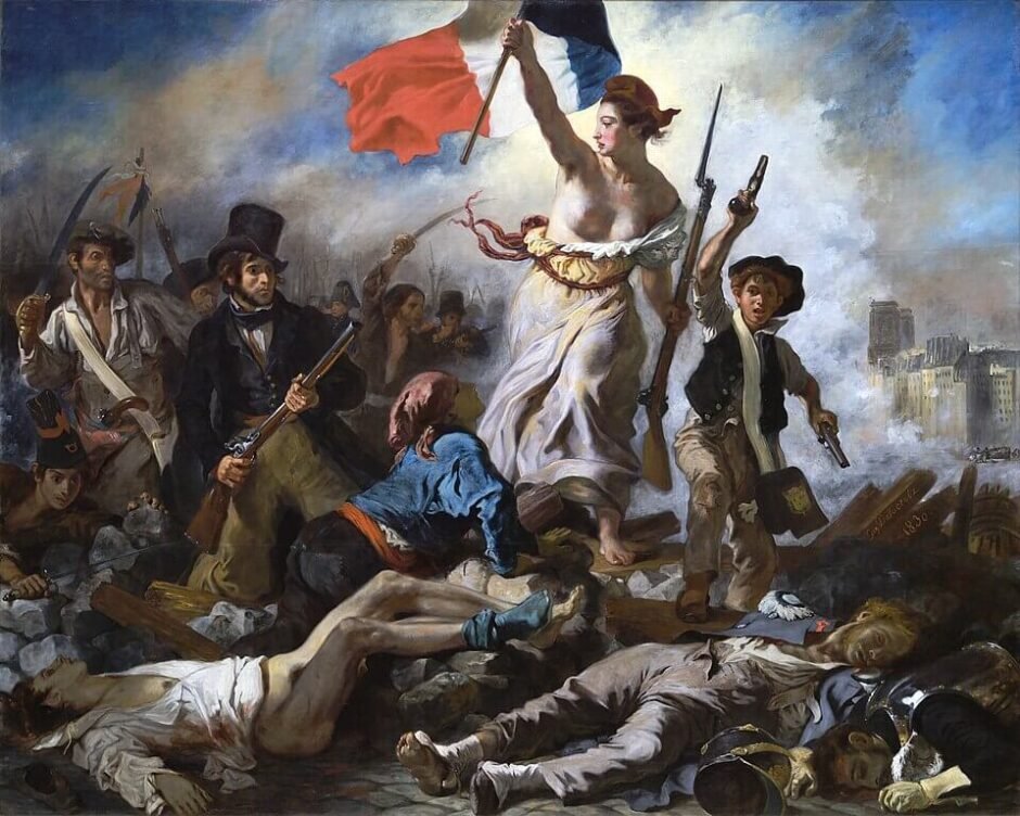 La Liberté guidant le peuple - Eugène Delacroix. Uma das principais pinturas da Revolução Francesa