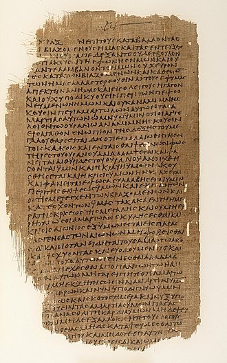 Manuscrito egípcio datado do século IV d.C. mostrando partes do Primeiro Livro de Enoque em grego.