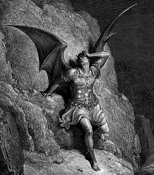 Pintura de Gustave Dore baseada na obra Paraiso Perdido Pintura de Gustave Doré baseada na obra Paraíso Perdido