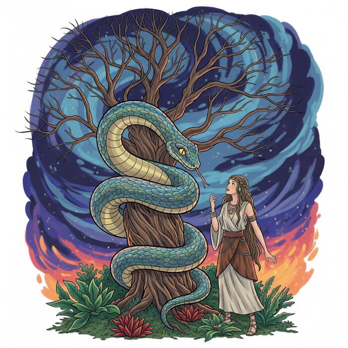 Representacao da Serpente do Eden Representação da Serpente do Éden