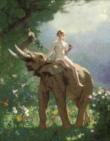 Eva no Éden, século XIX, de Gustave Surand