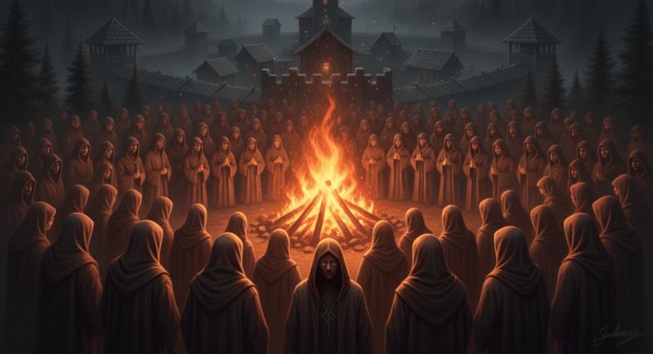 Ilustração de uma seita isolada