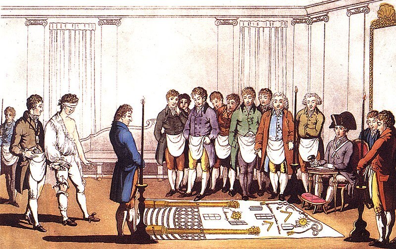 Iniciação em uma loja maçônica de Paris, 1745
