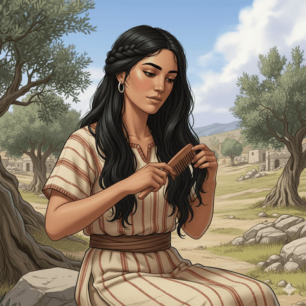 Ilustração de Naamá filha de Lameque
