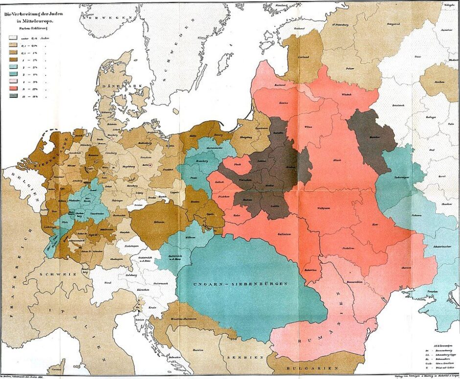 Os judeus asquenazes na Europa Central (1881)