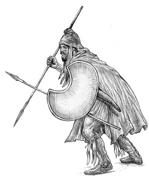 Peltaste Trácio, séculos V e IV a.C.