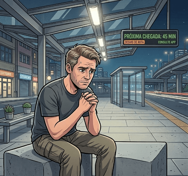 Ilustração de um homem com uma preocupação excessiva. Como Lidar com a Preocupação Excessiva com o Futuro?