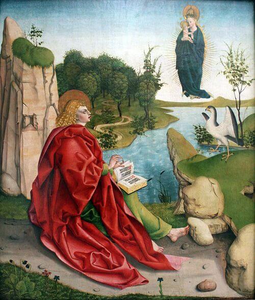João Evangelista em Patmos , 1490