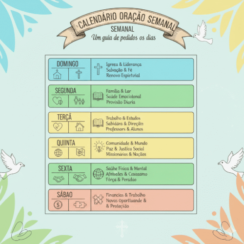 Calendário de Oração Semanal: Guia para Criar