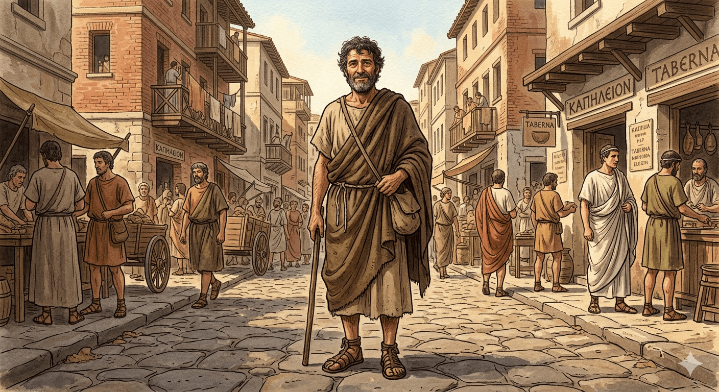 Ilustração representando Asíncrito de Hircânia