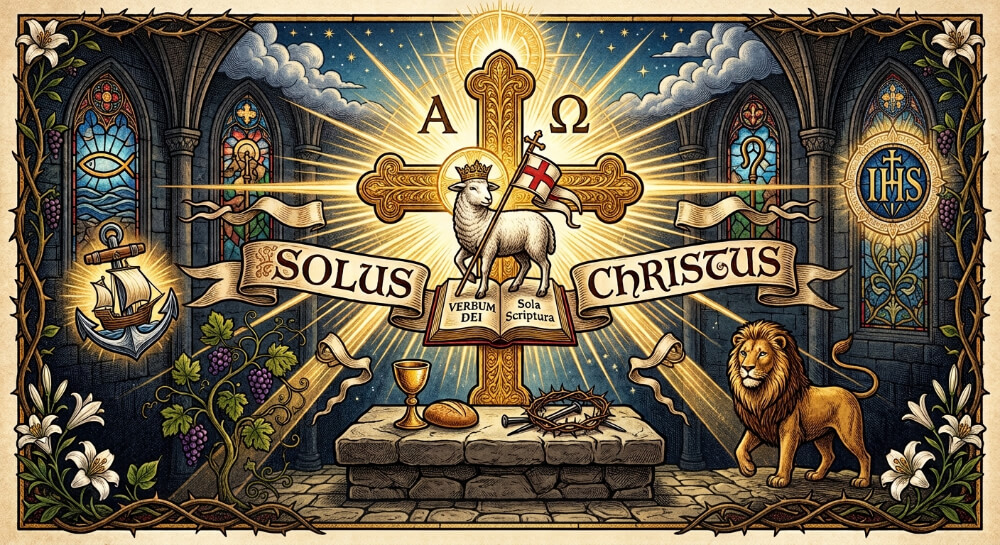 Representação do Solus Christus (Somente Cristo)